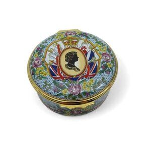 Halcyon Days Enamel Queen Elizabeth II Golden Jubilee Limited #327/750